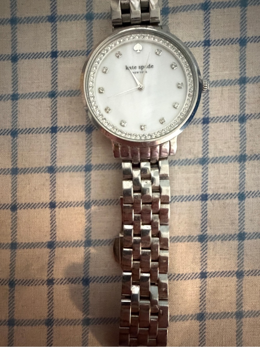 Kate Spade Silver-tone Crystal Accent Round Watch - Needs Battery